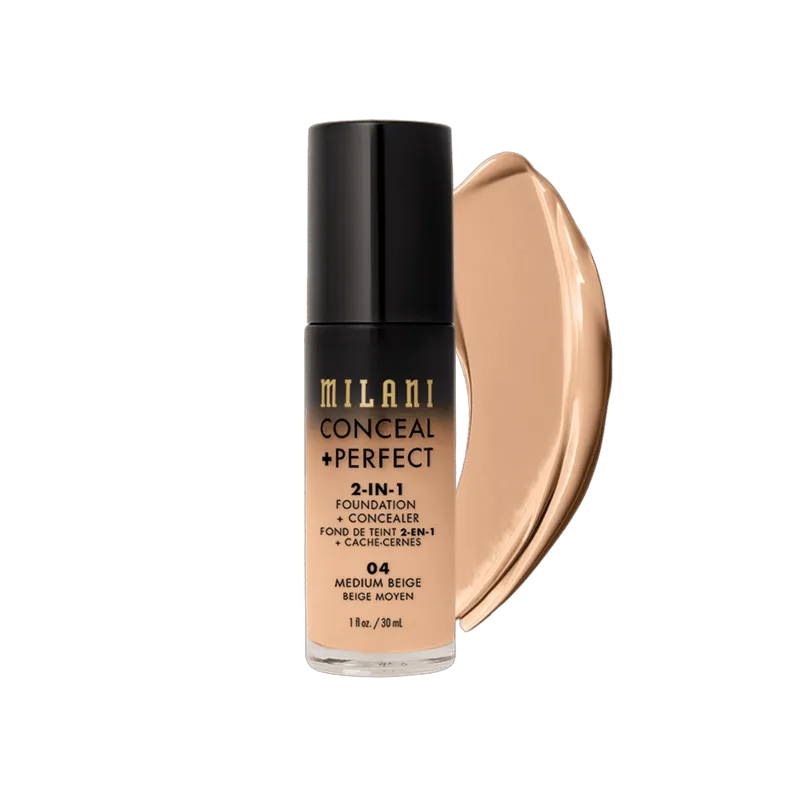 Milani Conceal + Perfect 2 em 1 - Base Líquida 30ml 04 Medium Beige