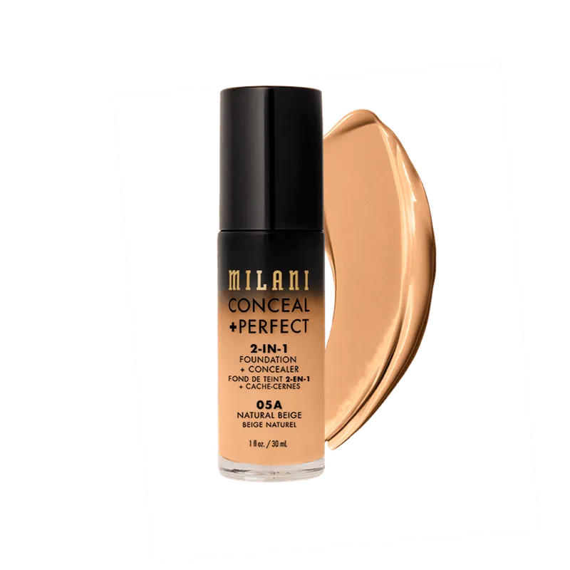 Milani Conceal + Perfect 2 em 1 Natural Beige 05A - Base Líquida 30ml