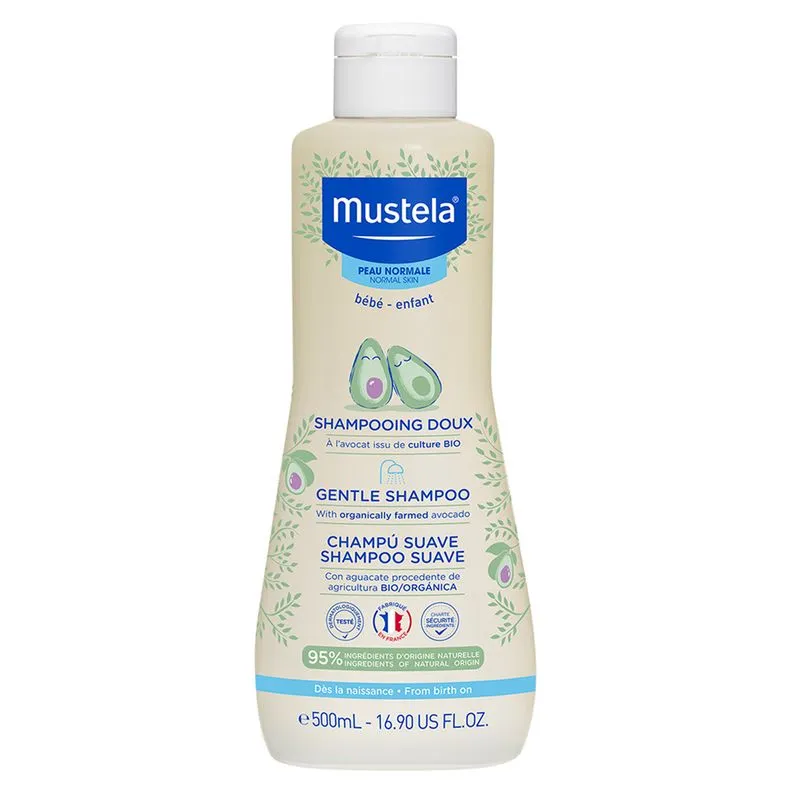 Shampoo Infantil Mustela Suave com Abacate Orgânico Bebês e Crianças 500ml