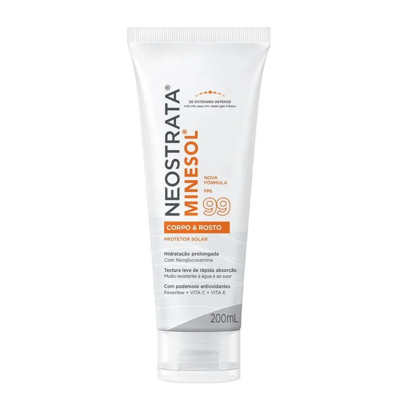 Protetor Solar Corpo e Rosto Neostrata Minesol FPS 99 200ml