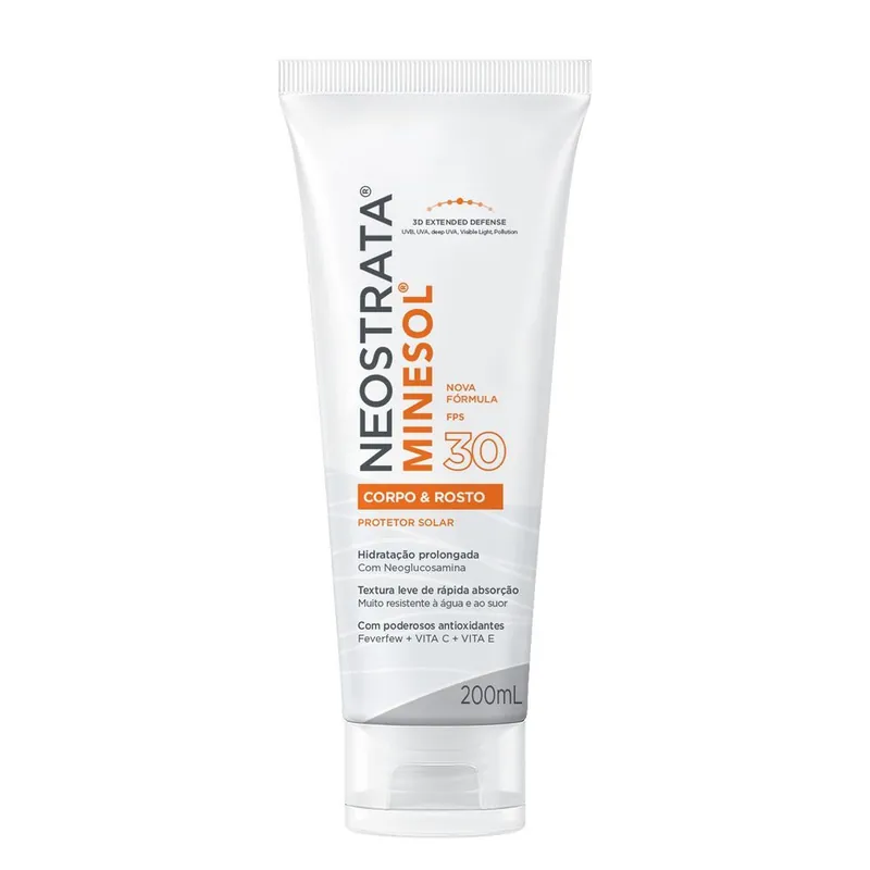 Protetor Solar NeoStrata Minesol Rosto e Corpo FPS30 200ml