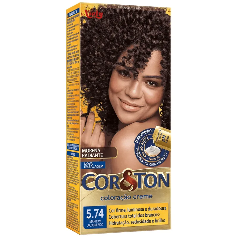 Niely Coloração Cor&Ton - 5.74 Marrom Acobreado - 50g