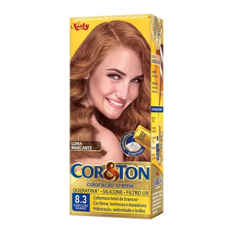 Niely Coloração Cor&Ton - 8.3 Louro Claro Dourado - 50g