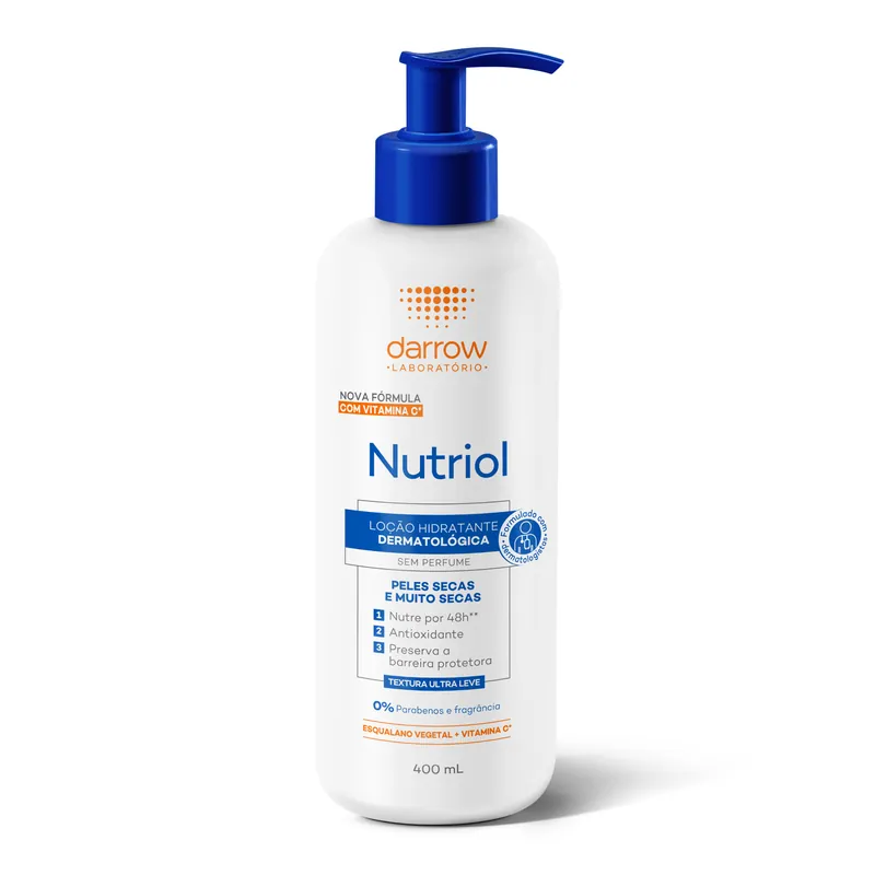 Loção Corporal Darrow Nutriol Hidratante Sem Perfume 400ml