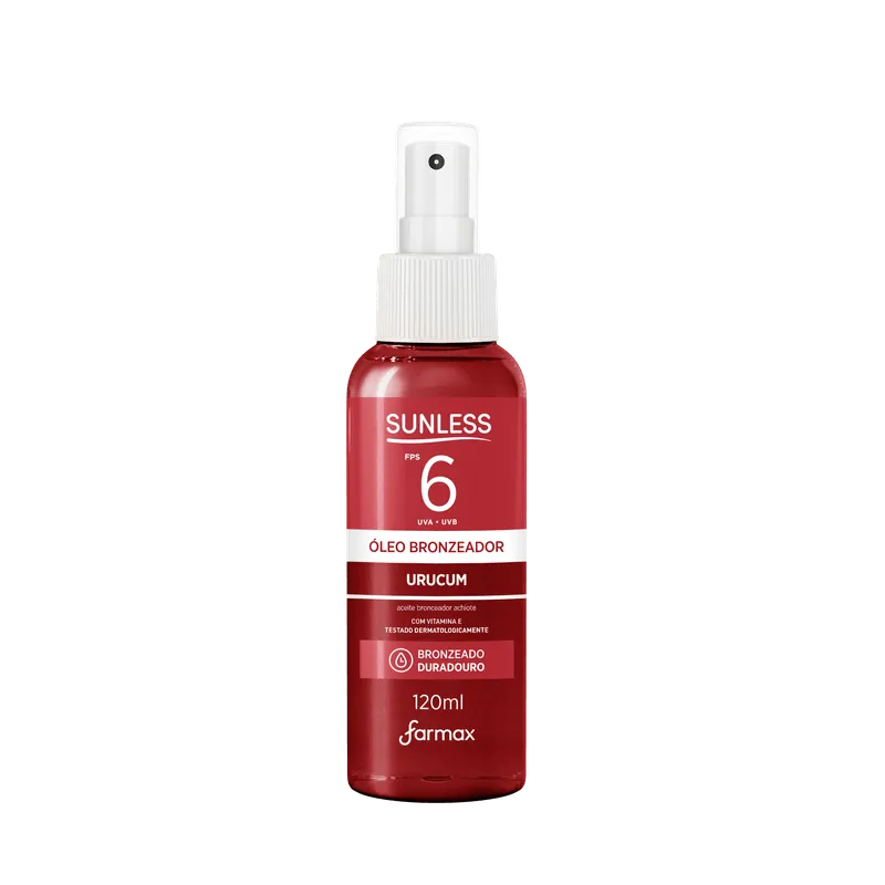 Óleo Bronzeador Sunless Urucum - FPS 06 - 120ml