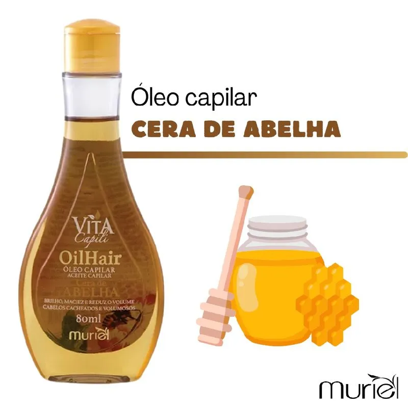 Óleo Capilar Vita Capili Cera de Abelha Muriel 80ml