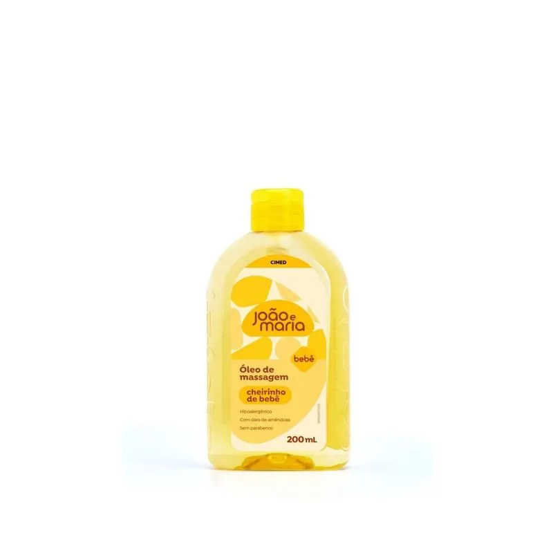 Óleo De Massagem João E Maria Cheirinho De Bebê Com Óleo De Amêndoas 200ml