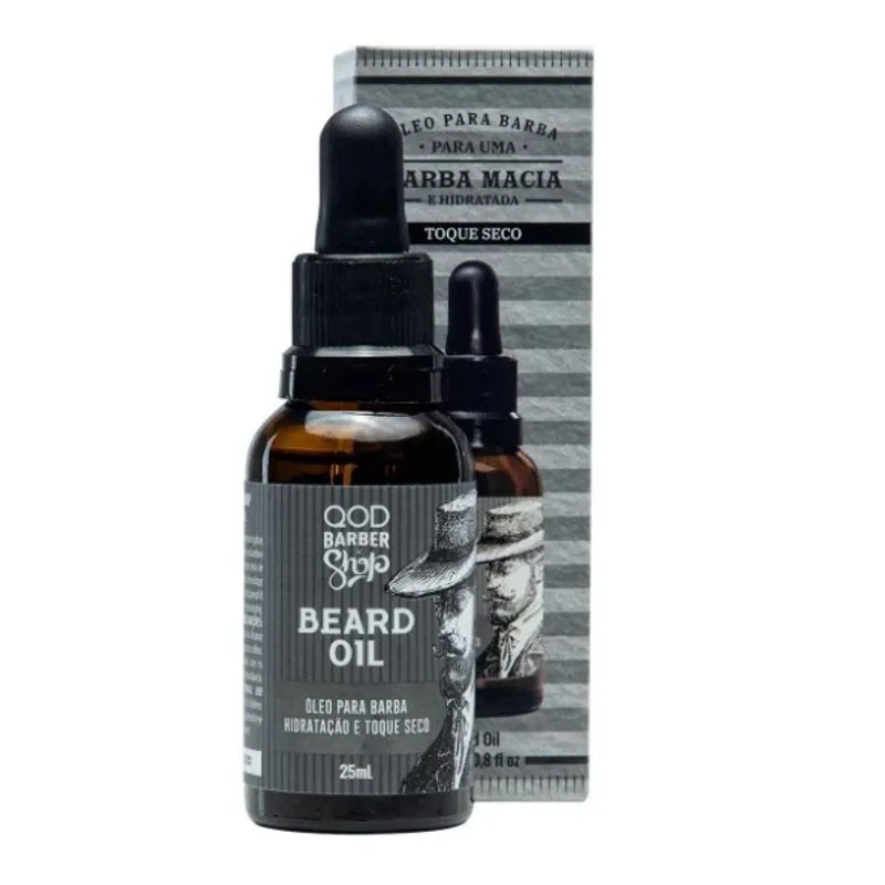 Óleo para Barba QOD Barber Shop Ômegas 3 e 6 Toque Seco 25ml