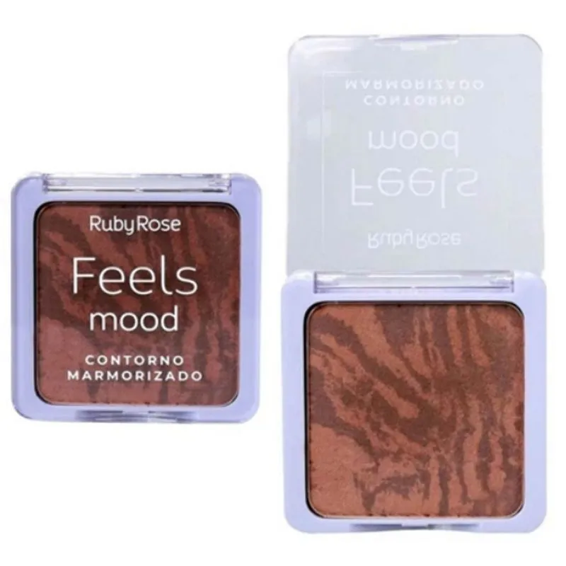 Paleta de Contorno Marmorizado Feels Mood Dark Ruby Rose