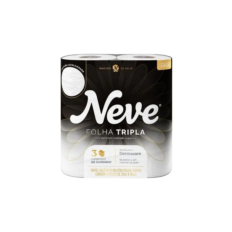 Papel Higiênico Neve supreme com 4 unidades