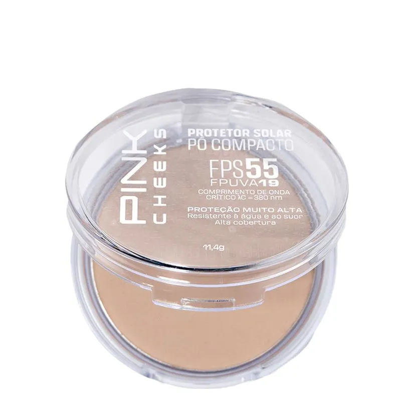 Pink Cheeks Proteção Solar com Maquiagem Fps55 Fpuva19 Cor P10 Pó Compacto 11,4g