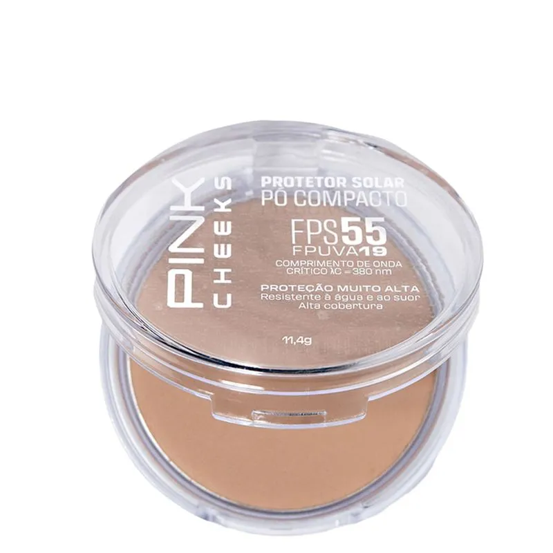 Pink Cheeks Proteção Solar com Maquiagem Fps55 Fpuva19 Cor P20 Pó Compacto 11,4g