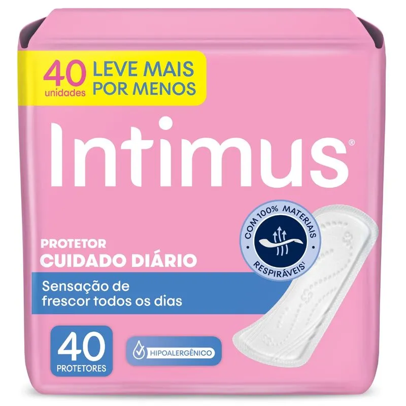 Protetor Diário Intimus Cuidado Diário 40 Unidades