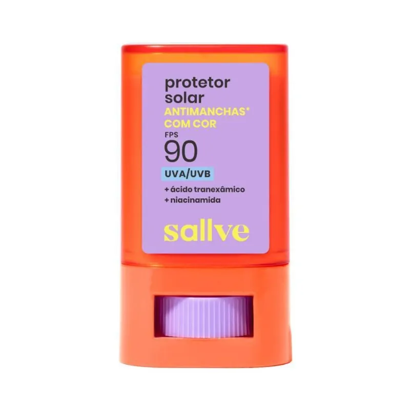 Protetor Solar Facial Sallve Antimanchas FPS90 Stick Cor 02 15g