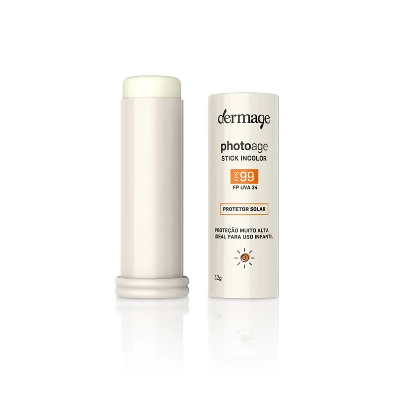 Protetor Solar Dermage Photoage Infantil FPS99 Stick Incolor 12g