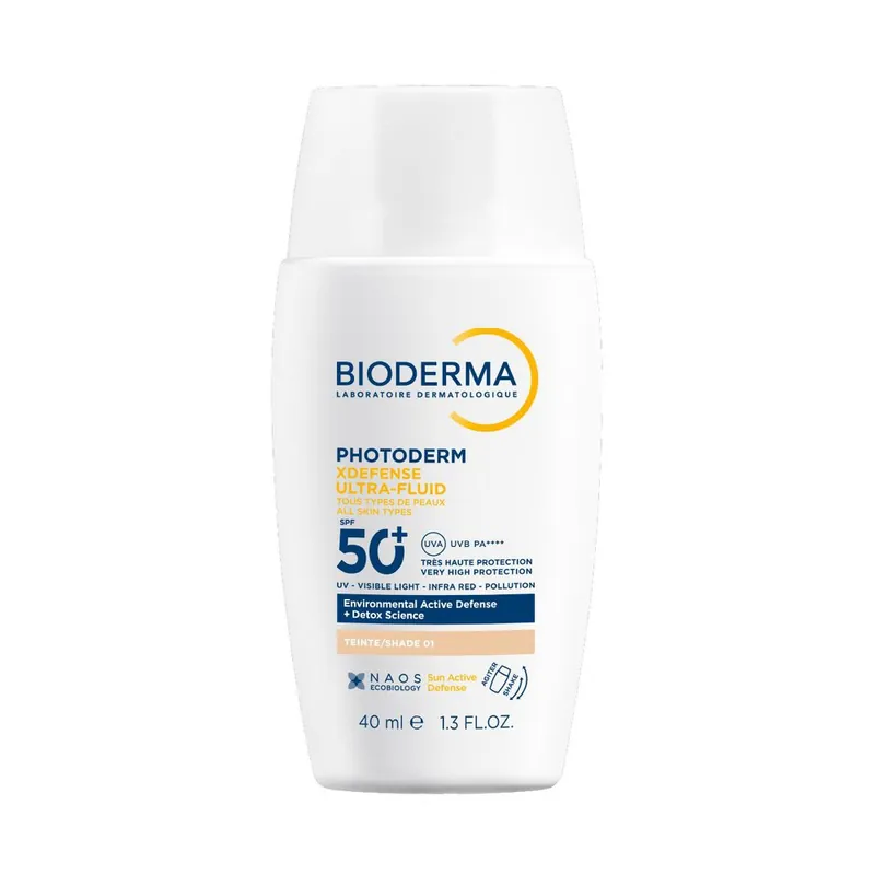 Protetor Solar Facial Bioderma Com Cor 01 Fps 60 Photoderm Xdefense Ultra-Fluid 40ml