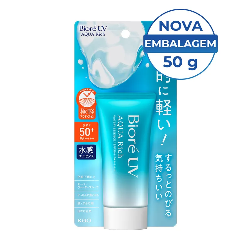 Protetor Solar Facial Biore Uv Aqua Rich Watery Essence Fps50 50g