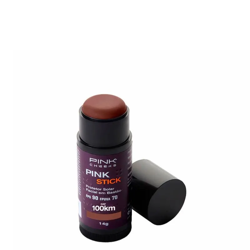 Protetor Solar Facial com Cor Pink Cheeks Pink Stick FPS 90 FPUVA 70 100Km Ultra 14 g