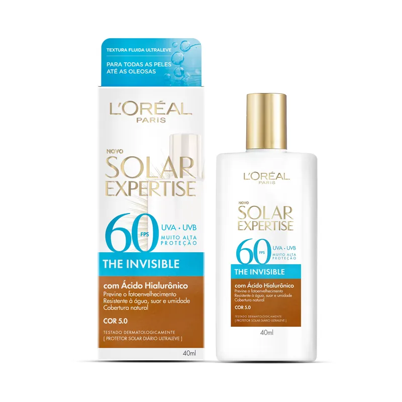 Protetor Solar Facial Solar Expertise The Invisible FPS60 Cor 5.0 40ml