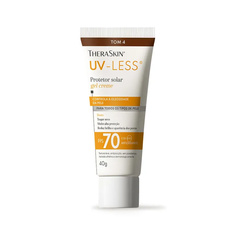 Protetor Solar Facial Theraskin Uv-Less Fps70 Tom 4 40g