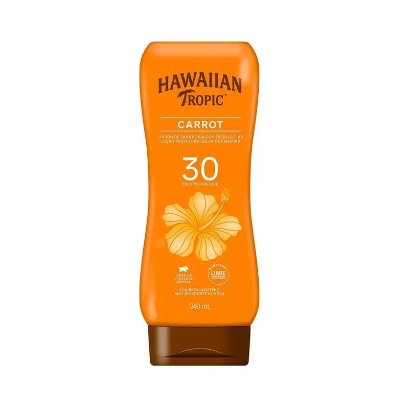 Protetor Solar Hawaiian Tropic Carrot Cenoura Fps30 240ml
