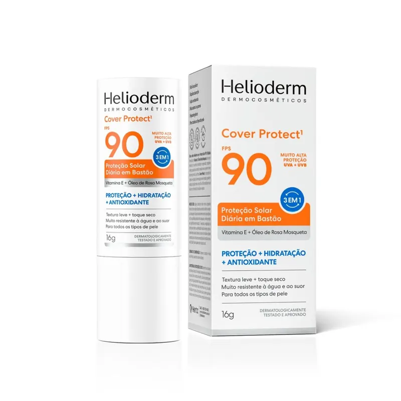 Protetor Solar Helioderm Stick Sem Cor Fps90 16g