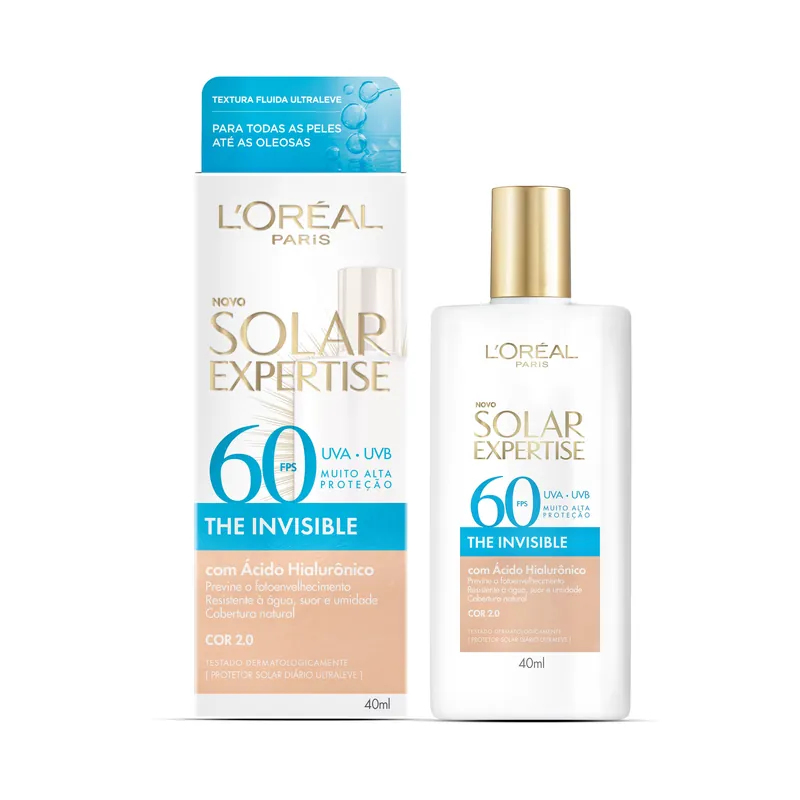 Protetor Solar Facial Solar Expertise The Invisible FPS60 Cor 2.0 40ml