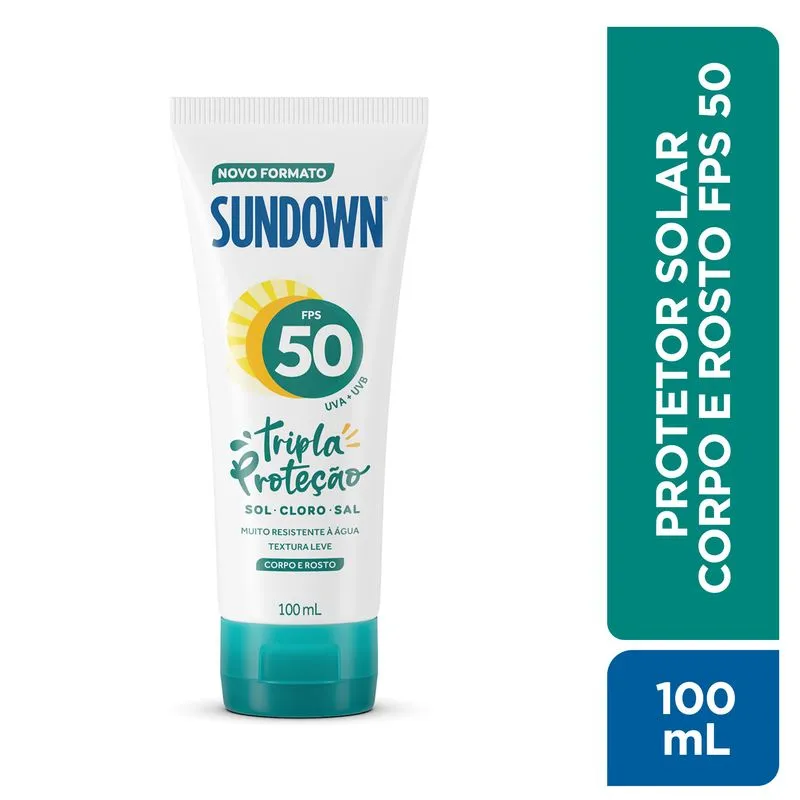 Protetor Solar Sundown Tripla Proteção Suave Fps50 100ml