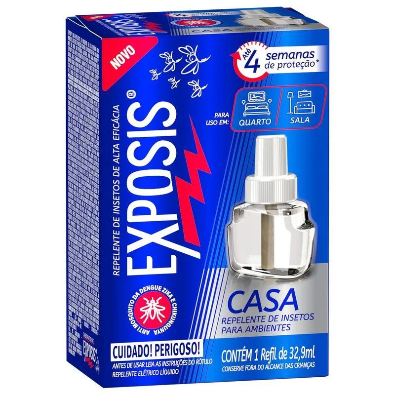 Refil Repelente Elétrico Líquido Exposis Casa - 32,9ml