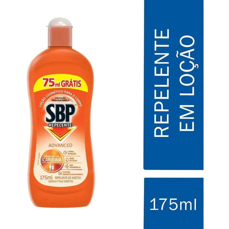 Repelente SBP Advanced Loção Leve 175ml Pague 100ml