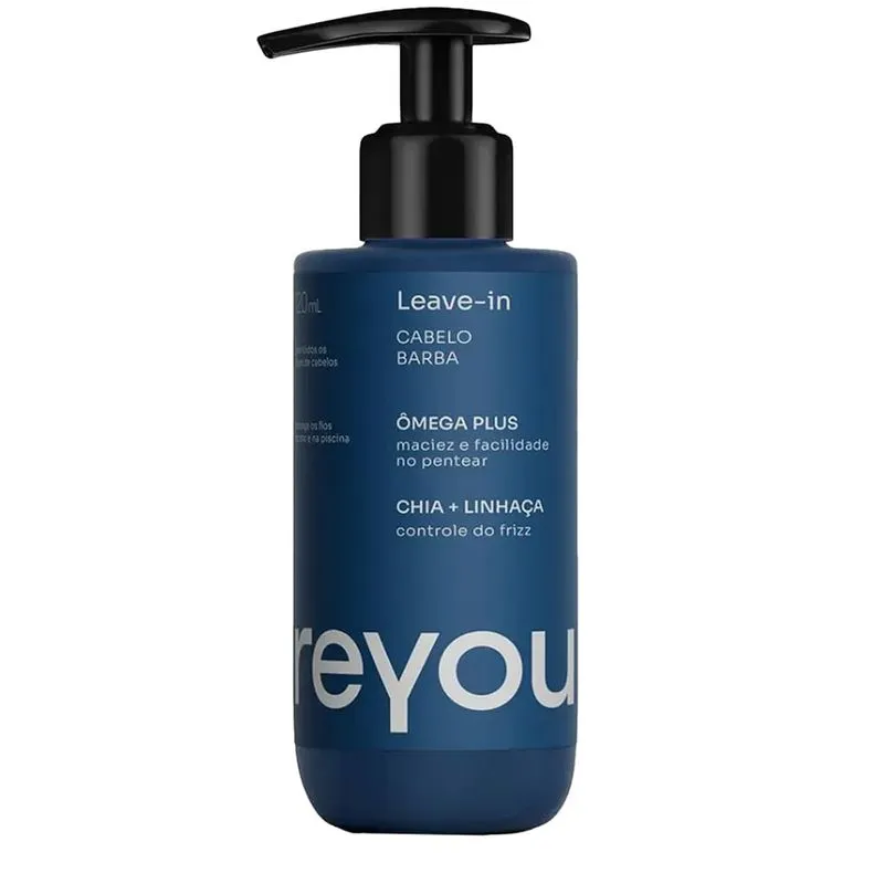Reyou - Ômega Plus Chia + Linhaça - Leave-in para Cabelo e Barba