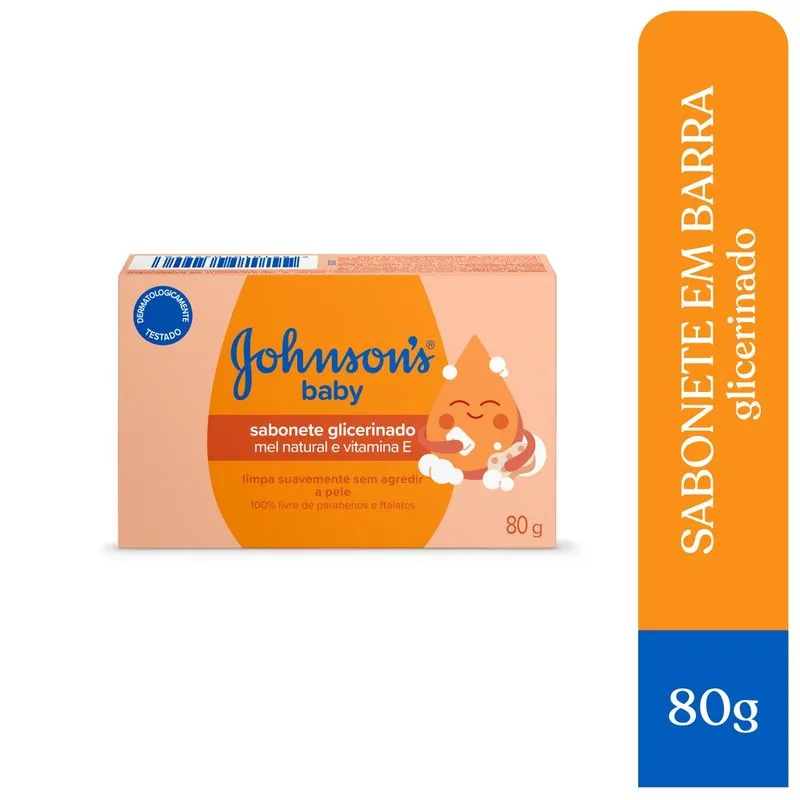 Sabonete de Glicerina Infantil Johnson's Baby 80g