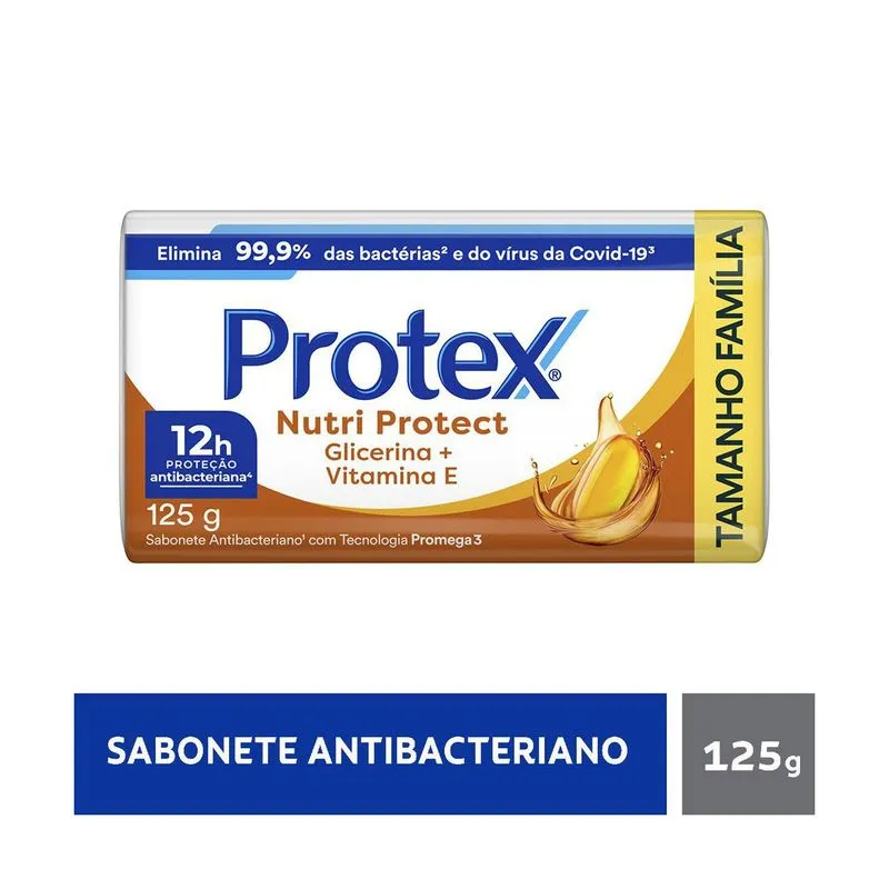 Sabonete Em Barra Protex Antibacteriano Nutri Protect Glicerina + Vitamina E 125g