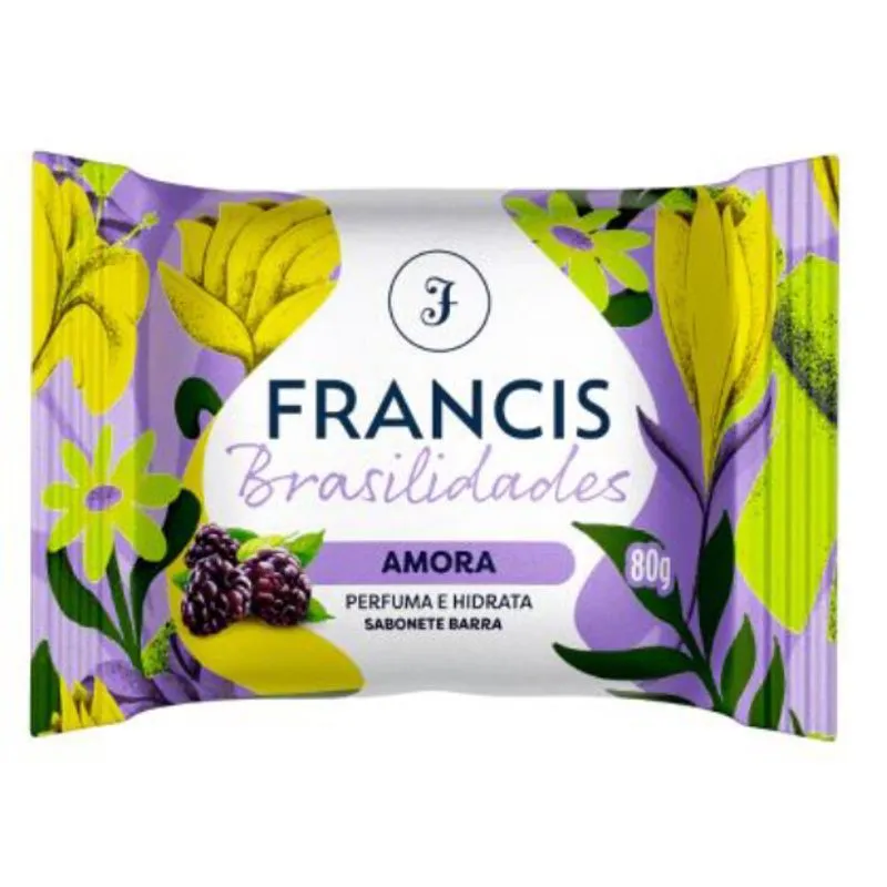 Sabonete Francis Brasil 80g - Amora/Roxo