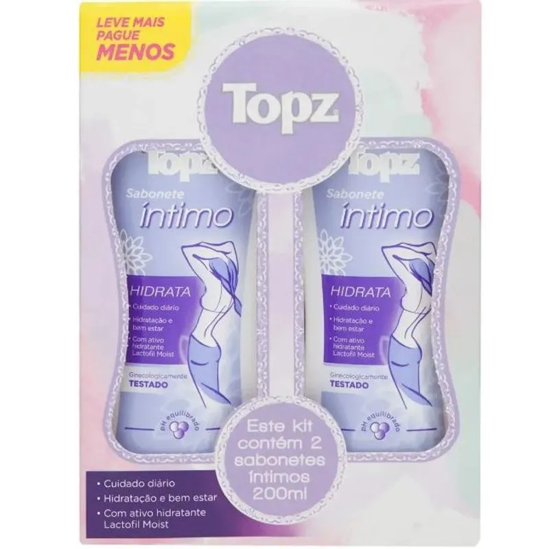 Sabonete Íntimo Topz Promo 200ml Hidrata