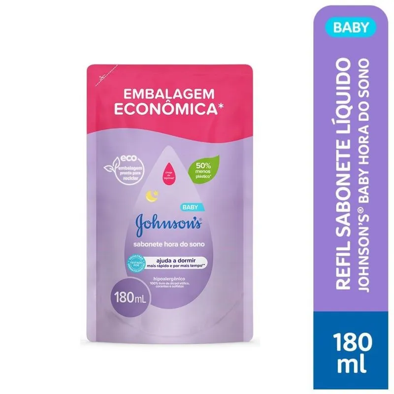 Sabonete Líquido Infantil Johnson's Baby Hora do Sono Refil 180ml