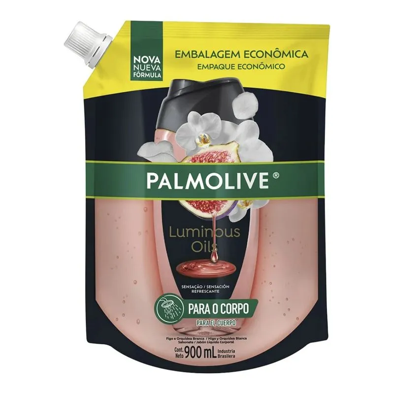 Sabonete Líquido Palmolive Luminous Oils Figo E Orquídea Branca Refil 900ml