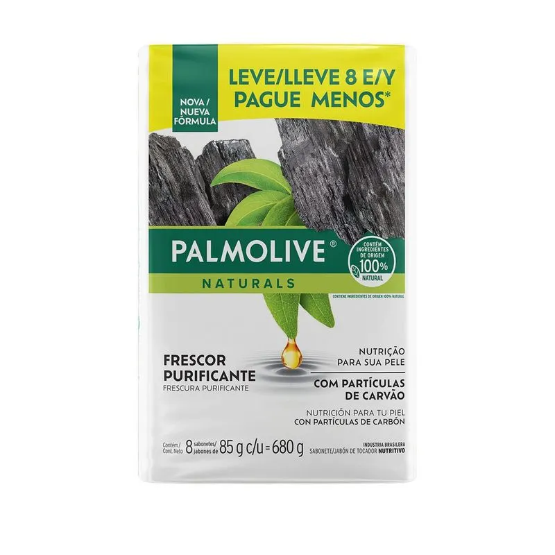 Sabonete em Barra Palmolive Naturals Frescor Purificante 8 Unidades de 85g