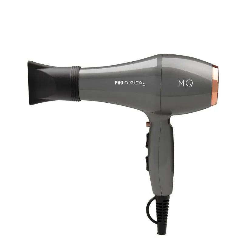 Secador de Cabelo MQ Profissional Pro Digital 2400W com 2 Velocidades Cinza 110V