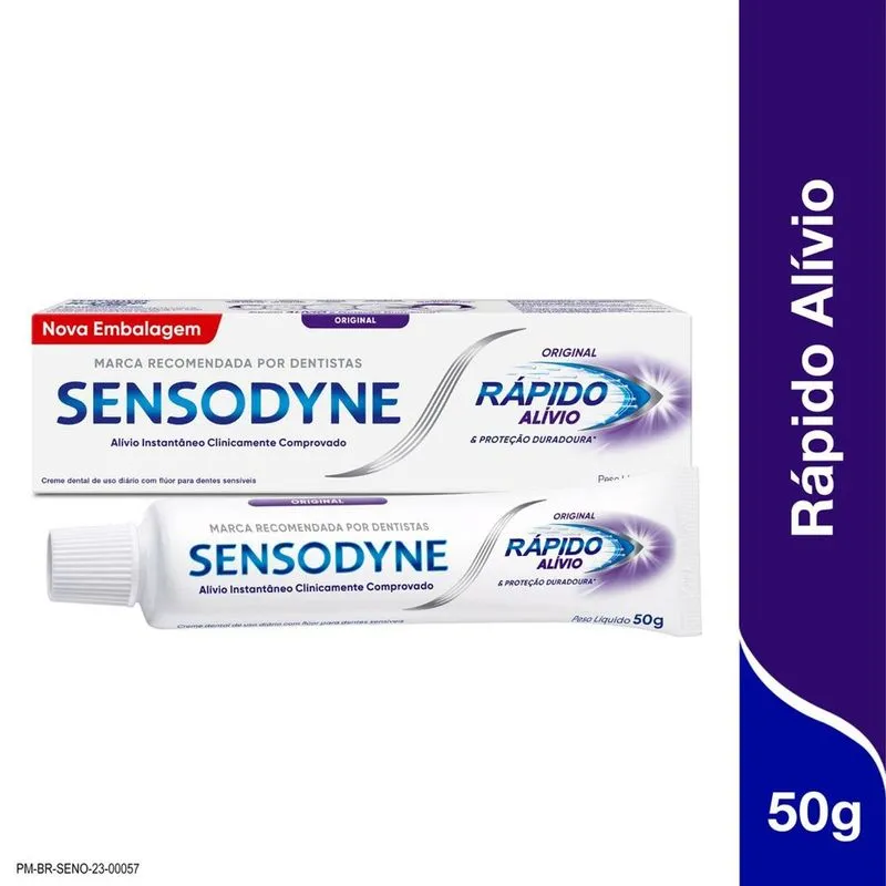 Creme Dental Sensodyne Rápido Alívio Original para Dentes Sensíveis 50g