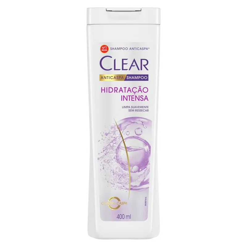 Shampoo Anticaspa Clear Hidratação Intensa 400ml