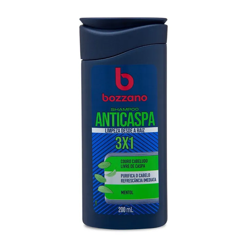 Shampoo Bozzano Anticaspa 3 x 1 Mentol 200ml