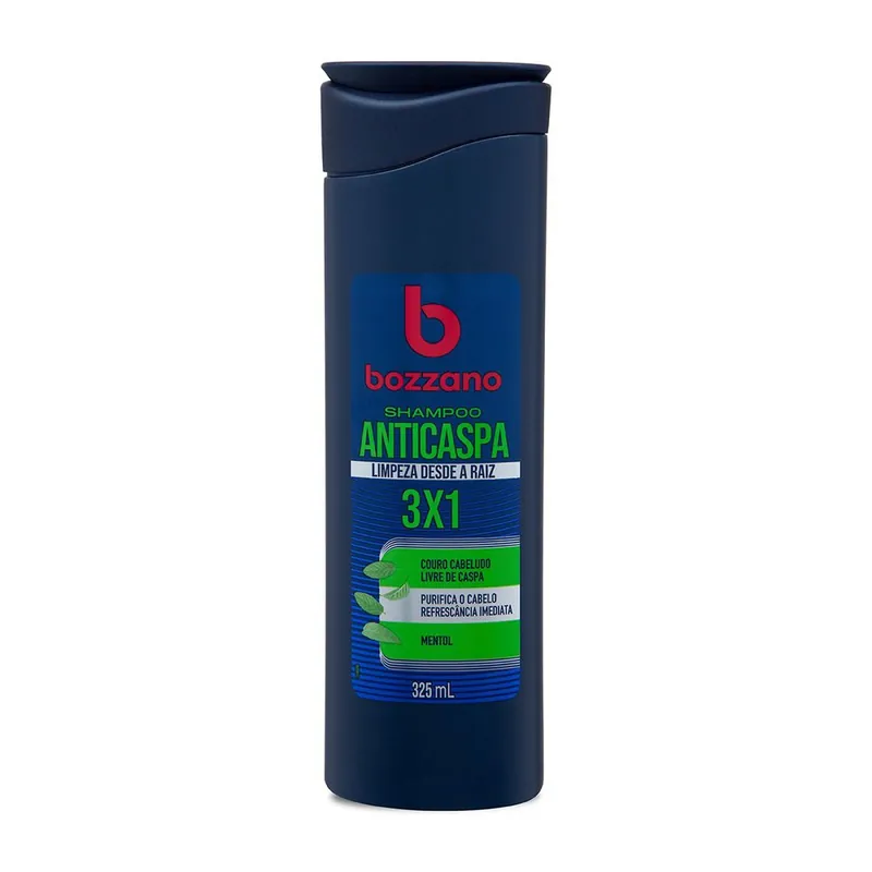 Shampoo Bozzano Anticaspa 3 x 1 Mentol 325ml