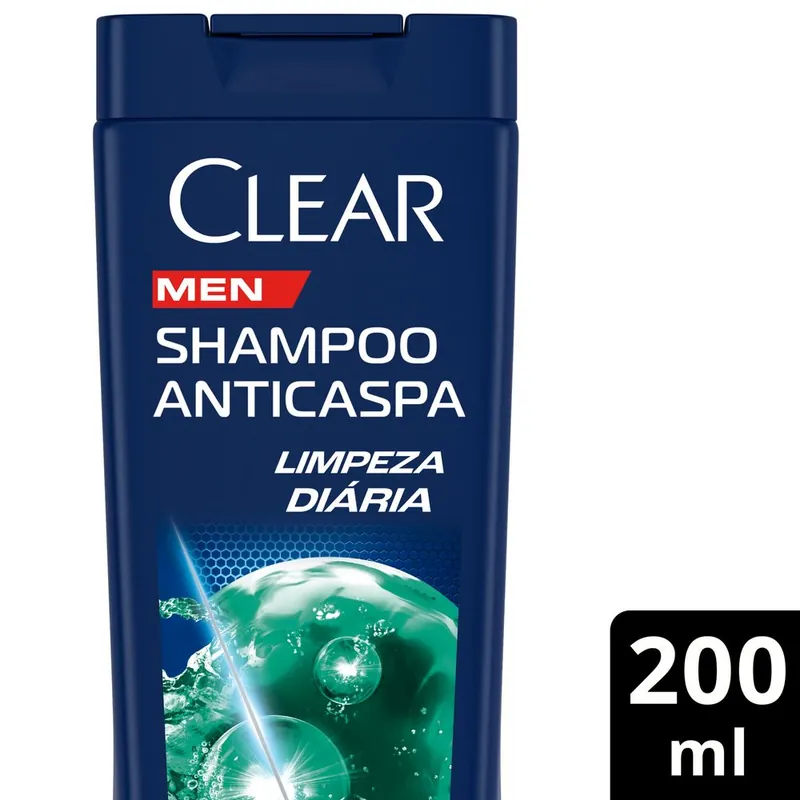 Shampoo Anticaspa Clear Men Limpeza Diária 2 em 1 200ml