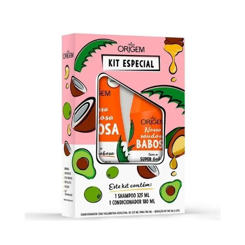 Shampoo e Condicionador Origem – 325ml + 180ml Babosa
