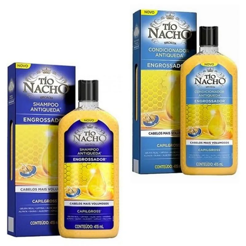 Shampoo e Condicionador Tio Nacho Engrossador 415ml cada