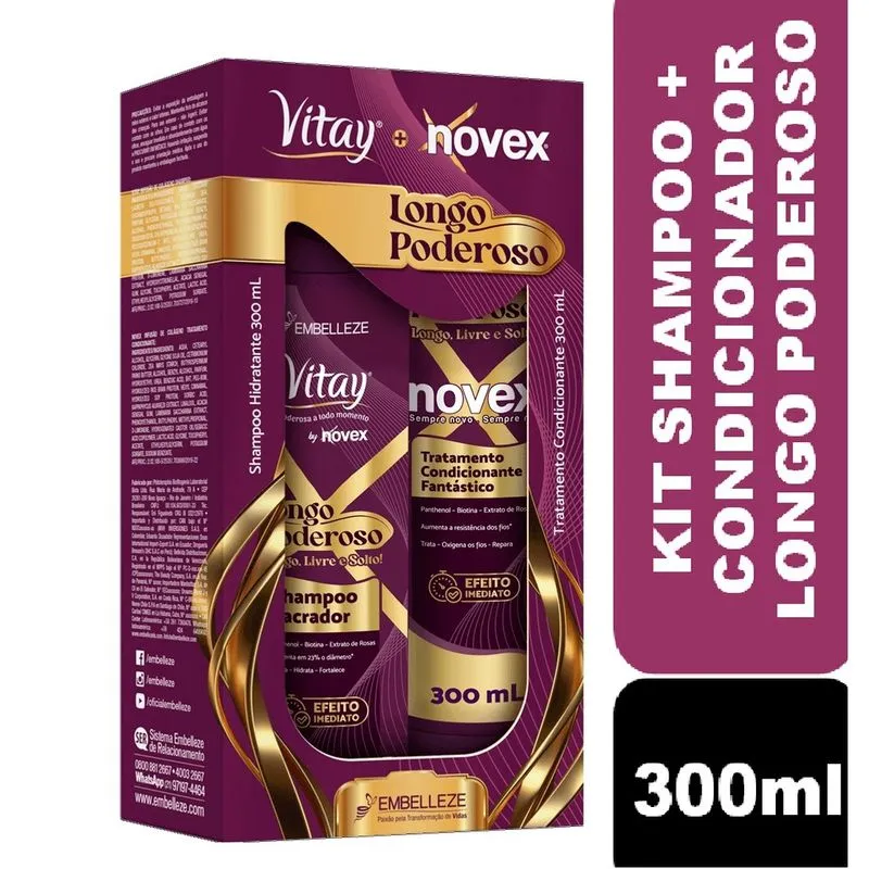 Shampoo Kit Vitay Novex - Longo Poderoso 300ml