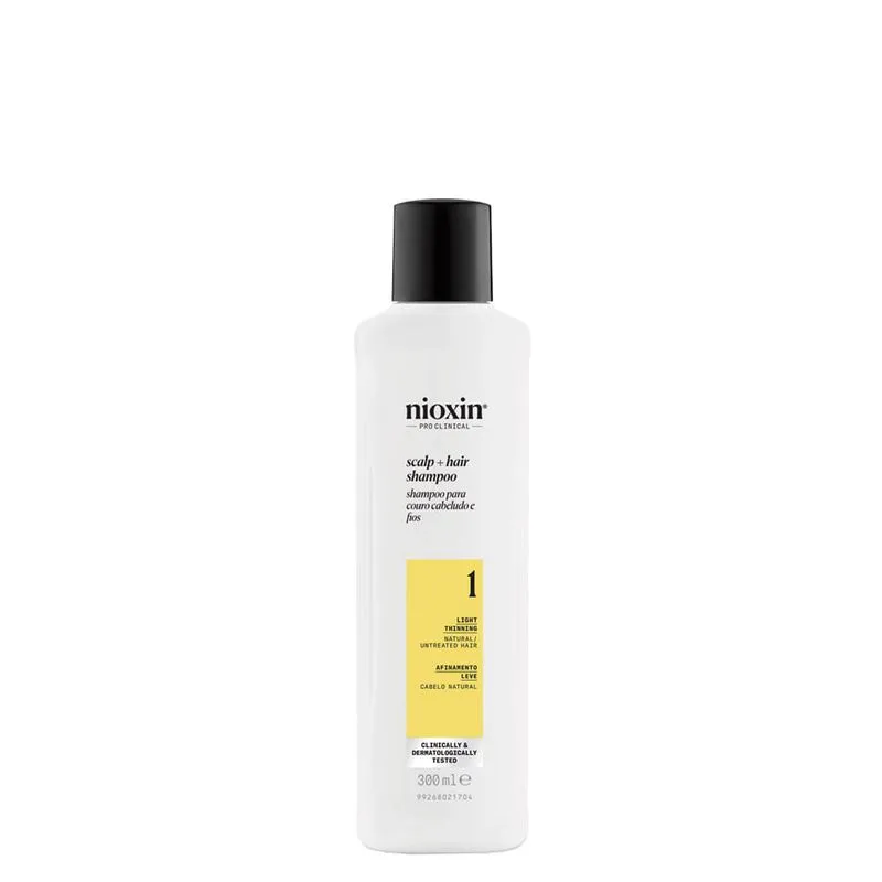 Shampoo Nioxin para Cabelo Natural com Afinamento Leve - Sistema 1 300ml
