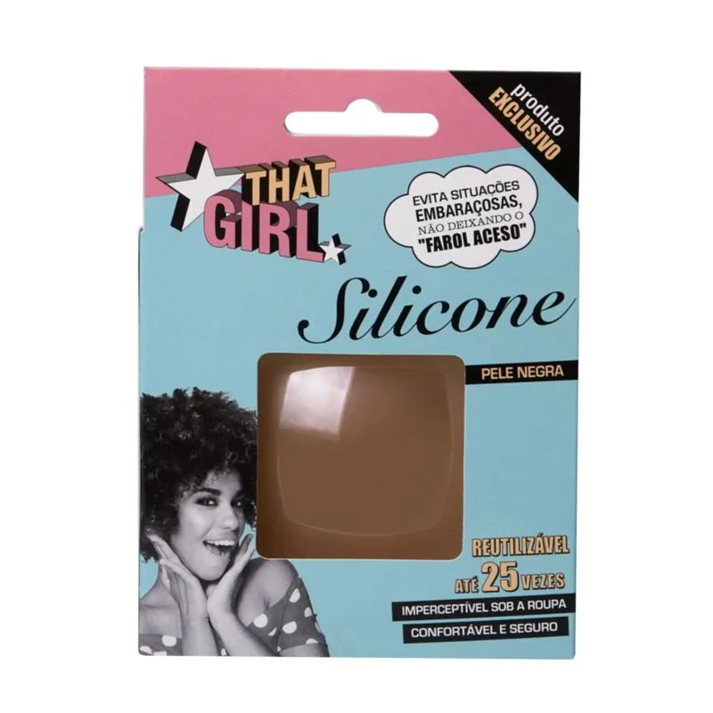 Silicone Adesivo Para Seios That Girl Pele Negra 2 Unidades