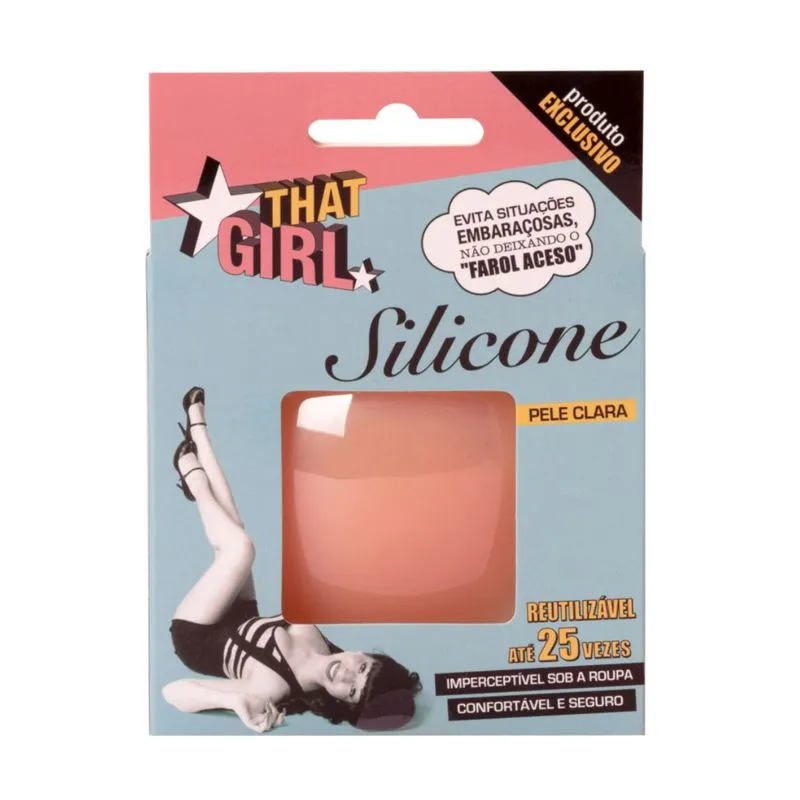 Silicone Para Seios That Girl Pele Clara 2 Unidades
